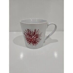 Starbucks Christmas Coffee Mug Cup 2014 Red Flower Fireworks Starburst Holiday
